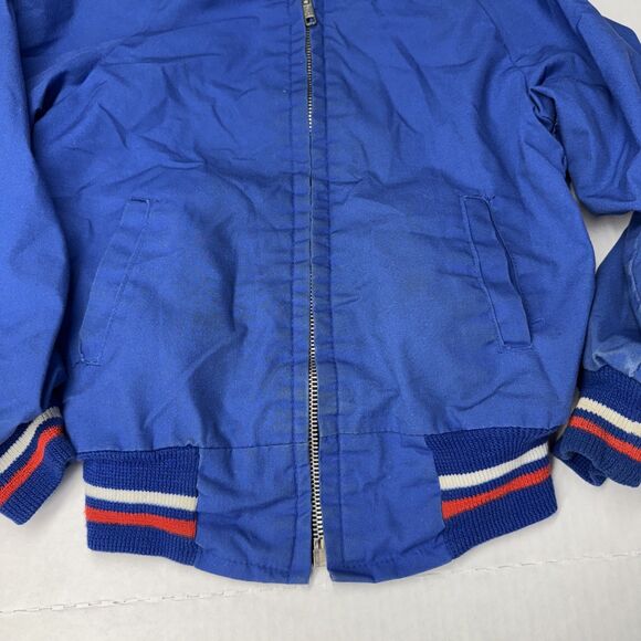 Vintage Bomber Jacket Size 6 Boy Blue American Flag Patriotic - Picture 4 of 16